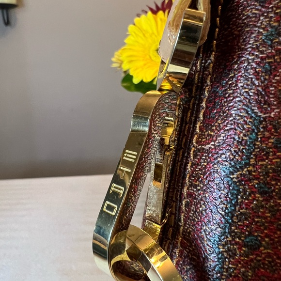 ETRO MILANO Bordeaux/Red Paisley HandBag with Adjustable Leather Strap - Picture 8 of 16